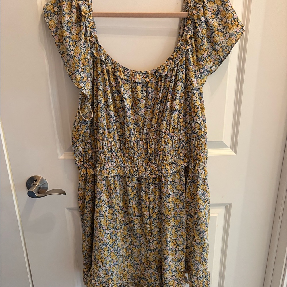Floral Yellow Romper